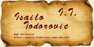 Isailo Todorović vizit kartica